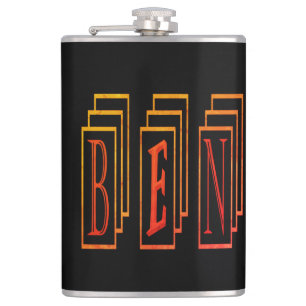 Petaca Gráfica de palabras hechas para Ben