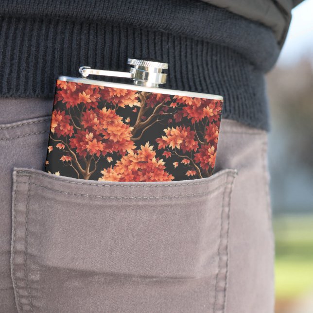 Petaca Gráfico de patrón sin foco del árbol de arce de ca (In Situ)