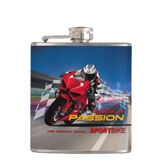 Petaca Gráficos de Ciclismo de Superbikes Pasión Máxima