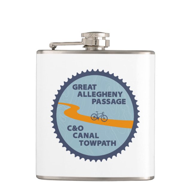 Petaca Gran Allegheny Passage C&O Canal Chain Ring (Anverso)