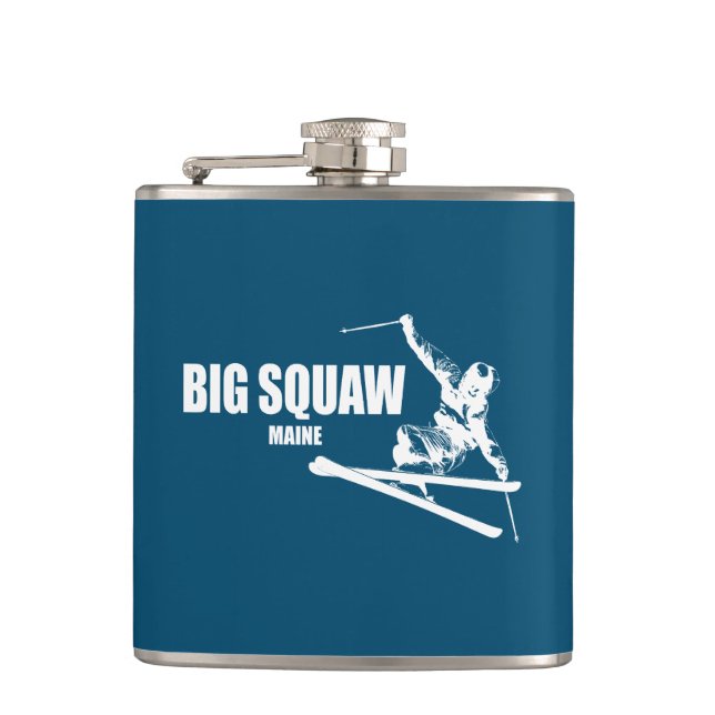 Petaca Gran Esquiador de Maine Squaw (Anverso)