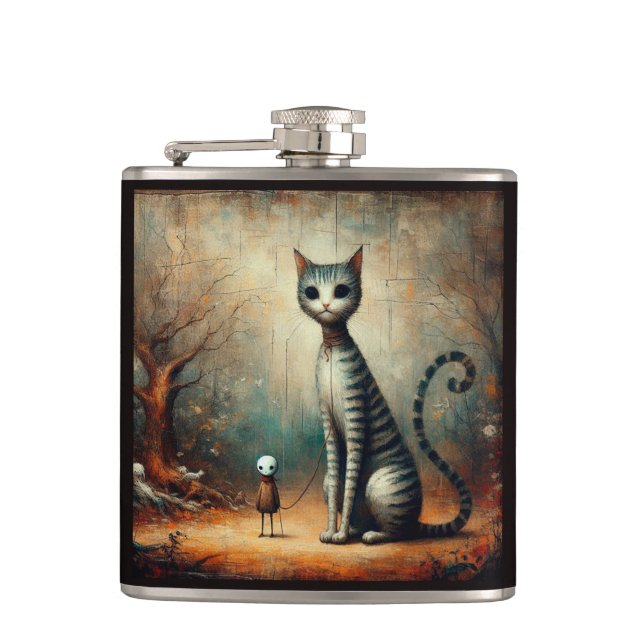 Petaca Gran gato (Anverso)