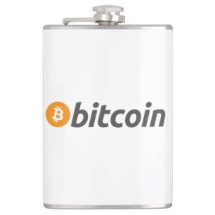 Petaca Gran logotipo de Bitcoin con símbolo de Bitcoin na