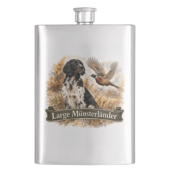 Petaca Gran Münsterländer con faisán (Anverso)