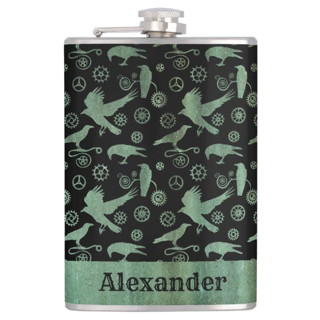 Petaca Gran Personalizado de vérdigris de vértigo y cuerd (Anverso)