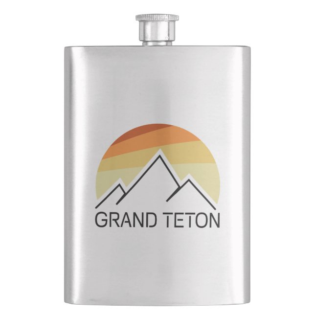 Petaca Gran Teton Wyoming Retro (Anverso)