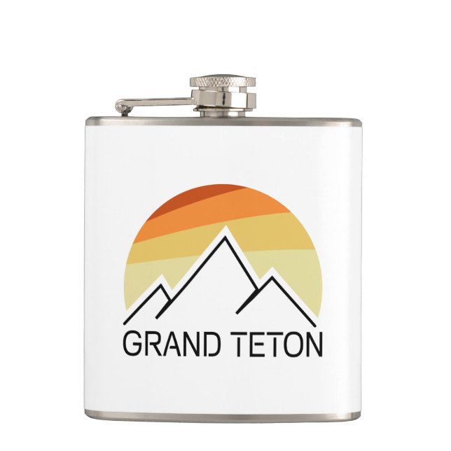 Petaca Gran Teton Wyoming Retro (Anverso)