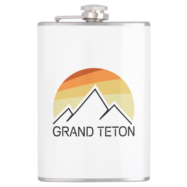 Petaca Gran Teton Wyoming Retro (Anverso)