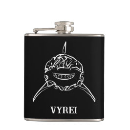 Petaca Gran tiburón blanco y negro tribal