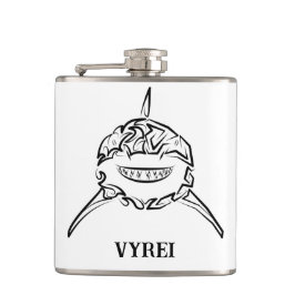 Petaca Gran tiburón blanco y negro tribal