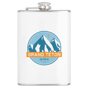 Petaca Grand Teton Wyoming Stars Moon