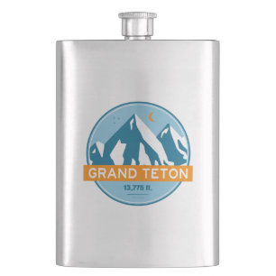 Petaca Grand Teton Wyoming Stars Moon