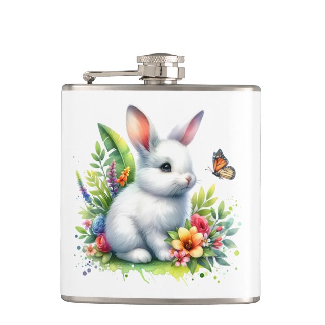 Petaca Granja de animales conejos bebé Sublimación Clipar (Anverso)