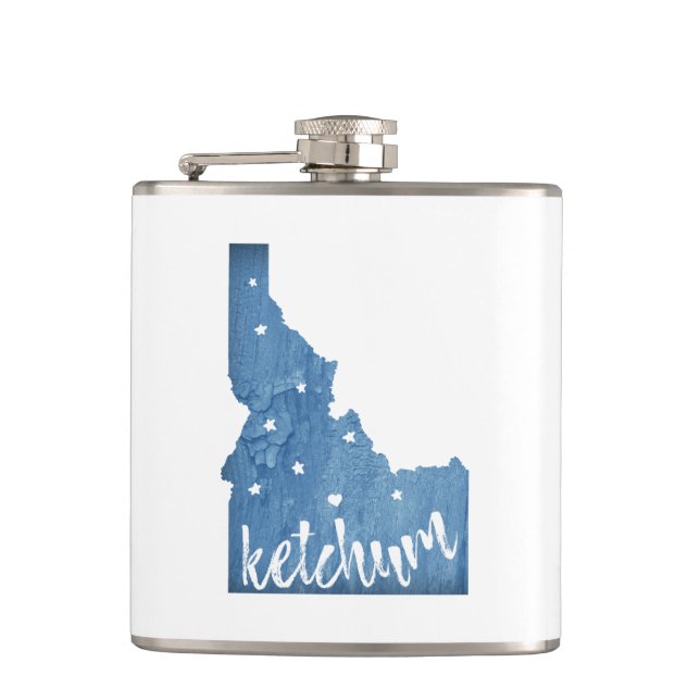 Petaca Grano de madera de Ketchum Idaho (Anverso)