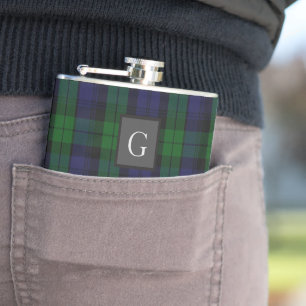 Petaca GRANT HUNTING TARTAN BlackWatch Letter G -Can Edit