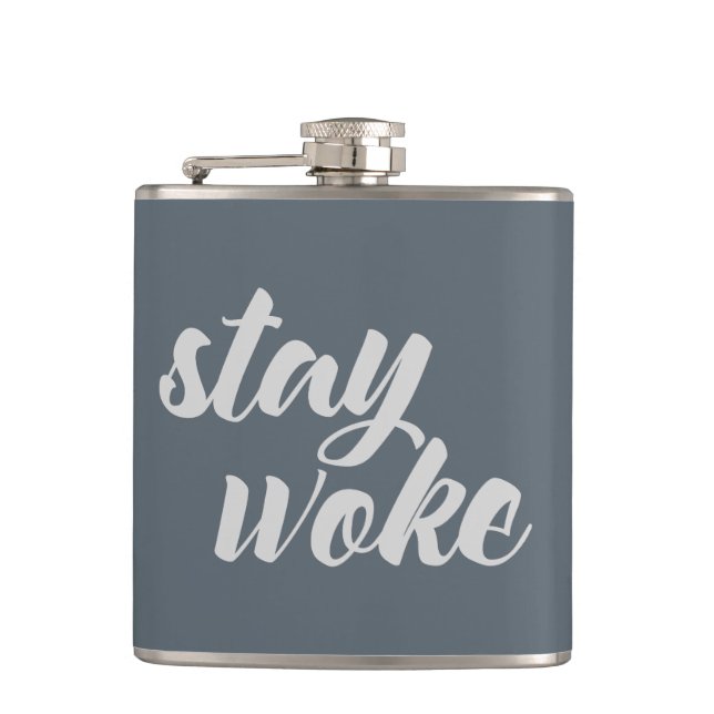 Petaca Gray Stay Woke (Anverso)
