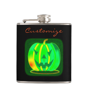 Petaca Green Jack o'lantern Halloween Thunder_Cove