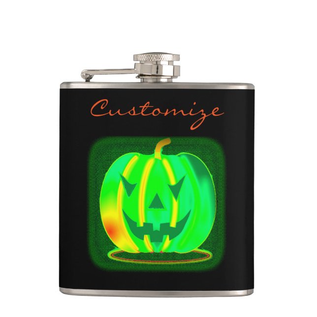 Petaca Green Jack o'lantern Halloween Thunder_Cove (Anverso)