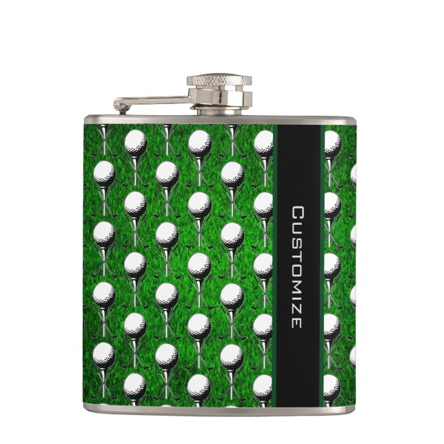 Petaca Green personalizado del campo de golf (Anverso)