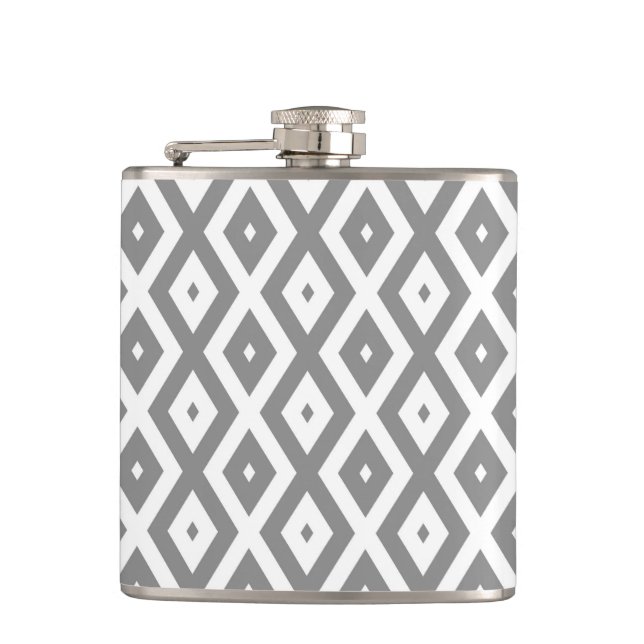 Petaca Grey and white diamond pattern (Anverso)