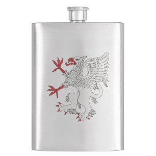 Petaca Griffin Rampant Argent