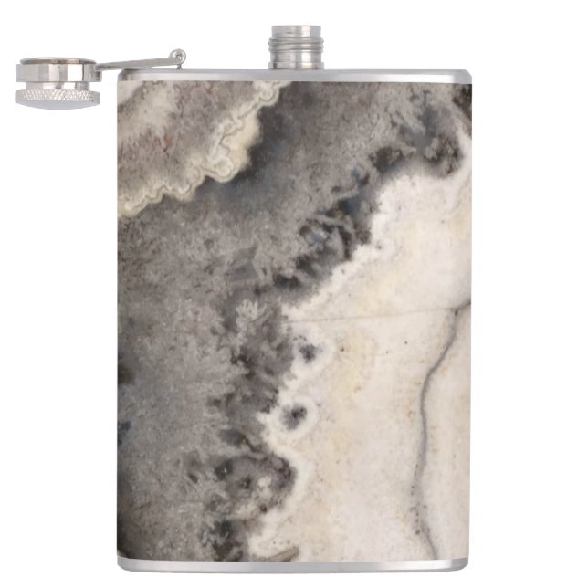 Petaca Gris agre blanco negro gemstone (Abierto)