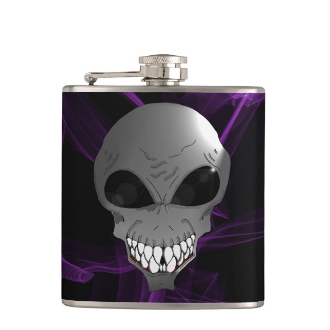 Petaca Gris alien Vinyl Wrapl Flask (Anverso)