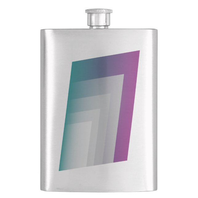 Petaca gris magenta verde azulado (Anverso)