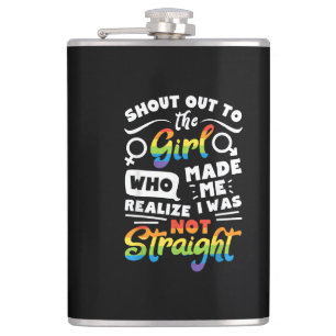 Petaca Grito a la chica camiseta orgullo lésbico LGBT T