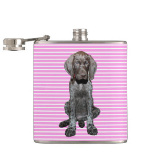 Petaca Grizzly brillante en rosa