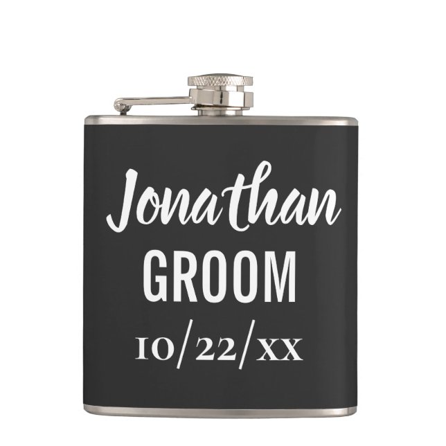 Petaca Groom Bachelor Party Wedding Favor (Anverso)