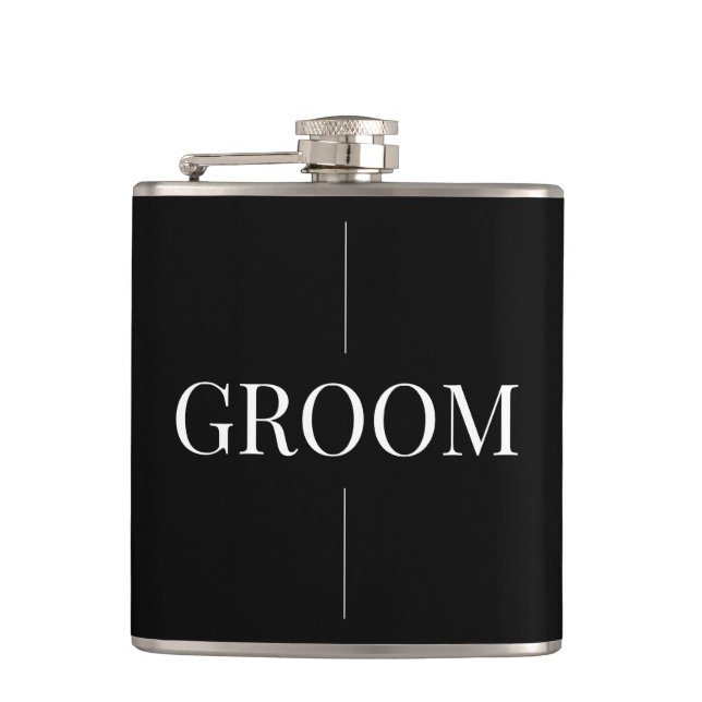 Petaca Groom Flask moderno y elegante (Anverso)