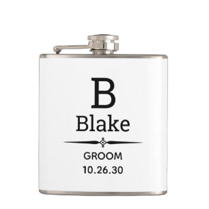 Petaca Groom Monogrammed Flask