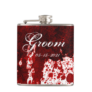 Petaca Groom Whiskey Flask Splatter Vampire Gótica