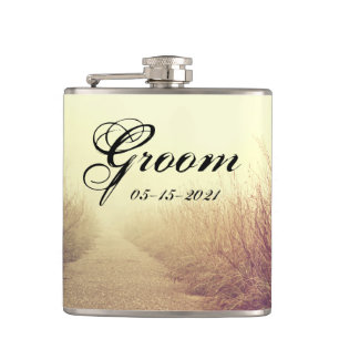 Petaca Groom Whiskey Flask Sunrise Pathway Walkway Path S