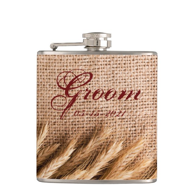 Petaca Groom Whiskey Flask Whiskey Whisky Whisky Whisky W (Anverso)