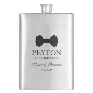 Petaca Groomsman Black Bow Tie