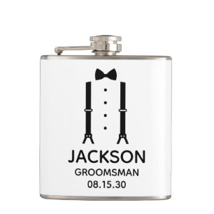 Petaca Groomsman Black Bow Tie