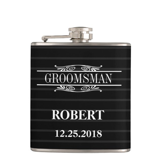 Petaca Groomsman Boda Hip Flask (Anverso)