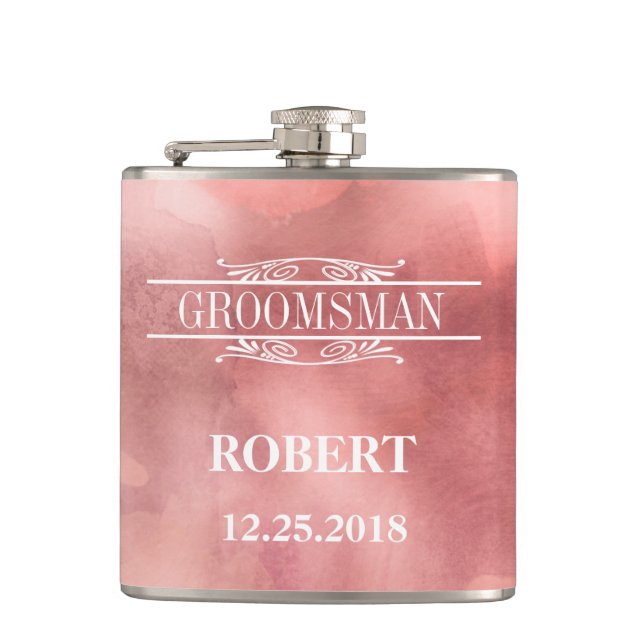 Petaca Groomsman Boda Hip Flask (Anverso)
