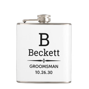 Petaca Groomsman Monogrammed