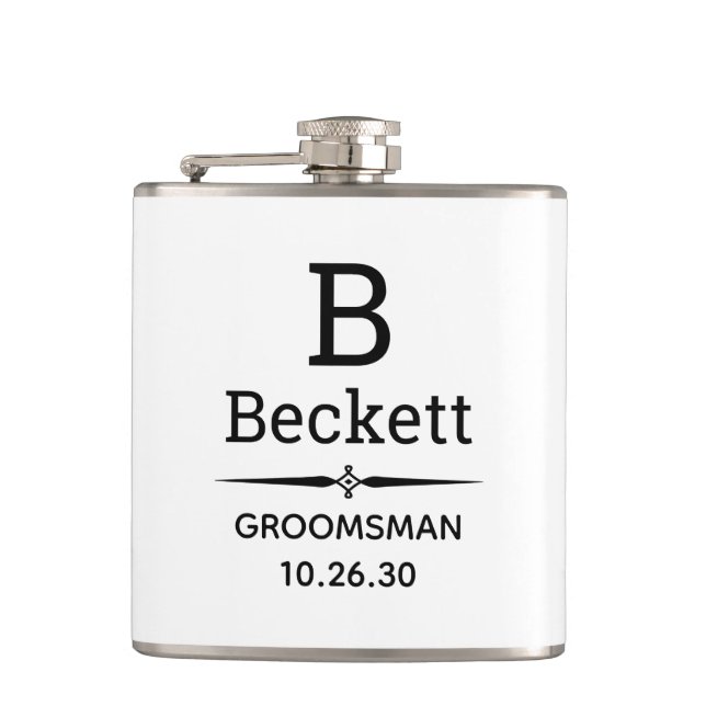 Petaca Groomsman Monogrammed (Anverso)