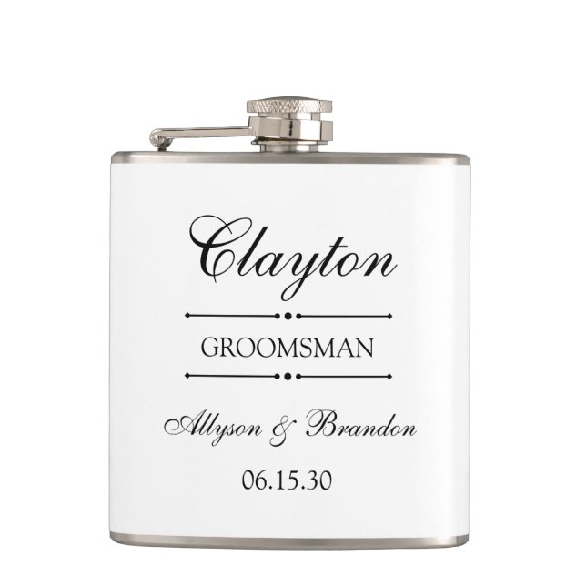 Petaca Groomsman personalizado (Anverso)