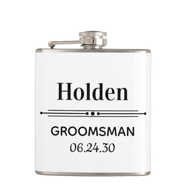 Petaca Groomsman personalizado (Anverso)
