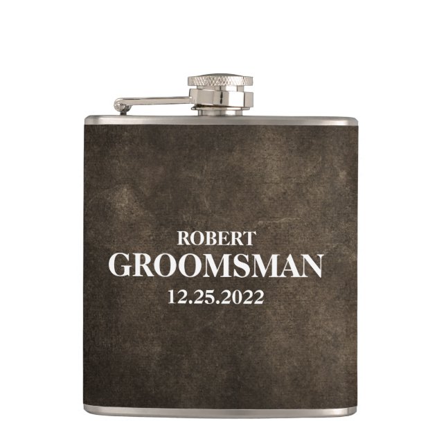 Petaca Groomsmen Boda Flask (Anverso)