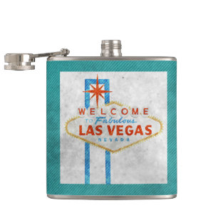 Petaca grunge del signo de las vegas