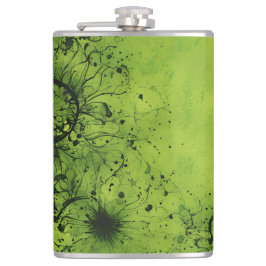 Petaca Grunge Verde Lima con Acentos Negros