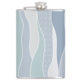 Petaca Guay Blue Green Curve Stripes Abstract Waves Name