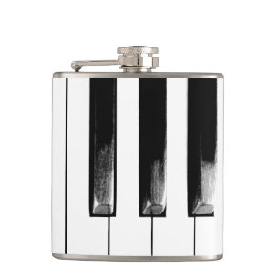 Petaca Guay divertido con las claves de piano antiguas