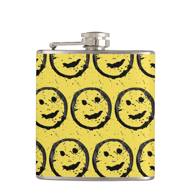 Petaca Guay Seted Happy Sonriente patrón de cara amarillo (Anverso)